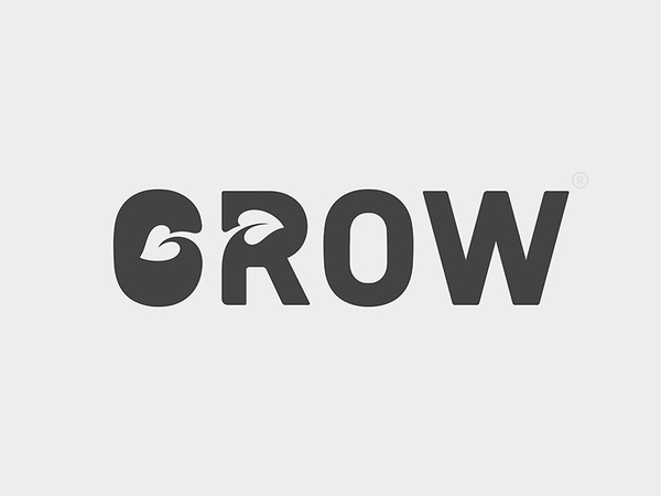 GROW typography logo design logotype grow type design design type logo.jpg