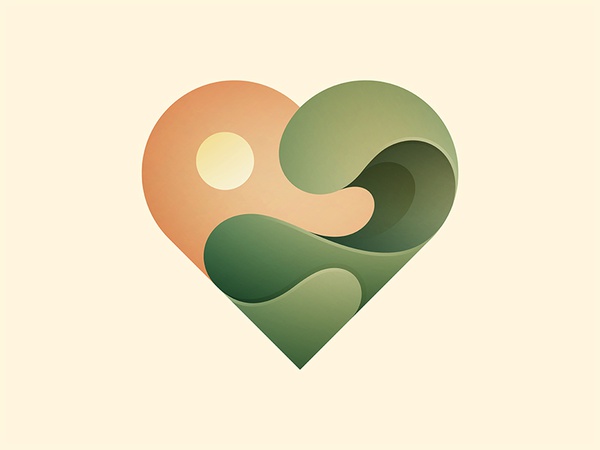Love Sunset sunset wave logo heart love © yoga perdana yp.jpg