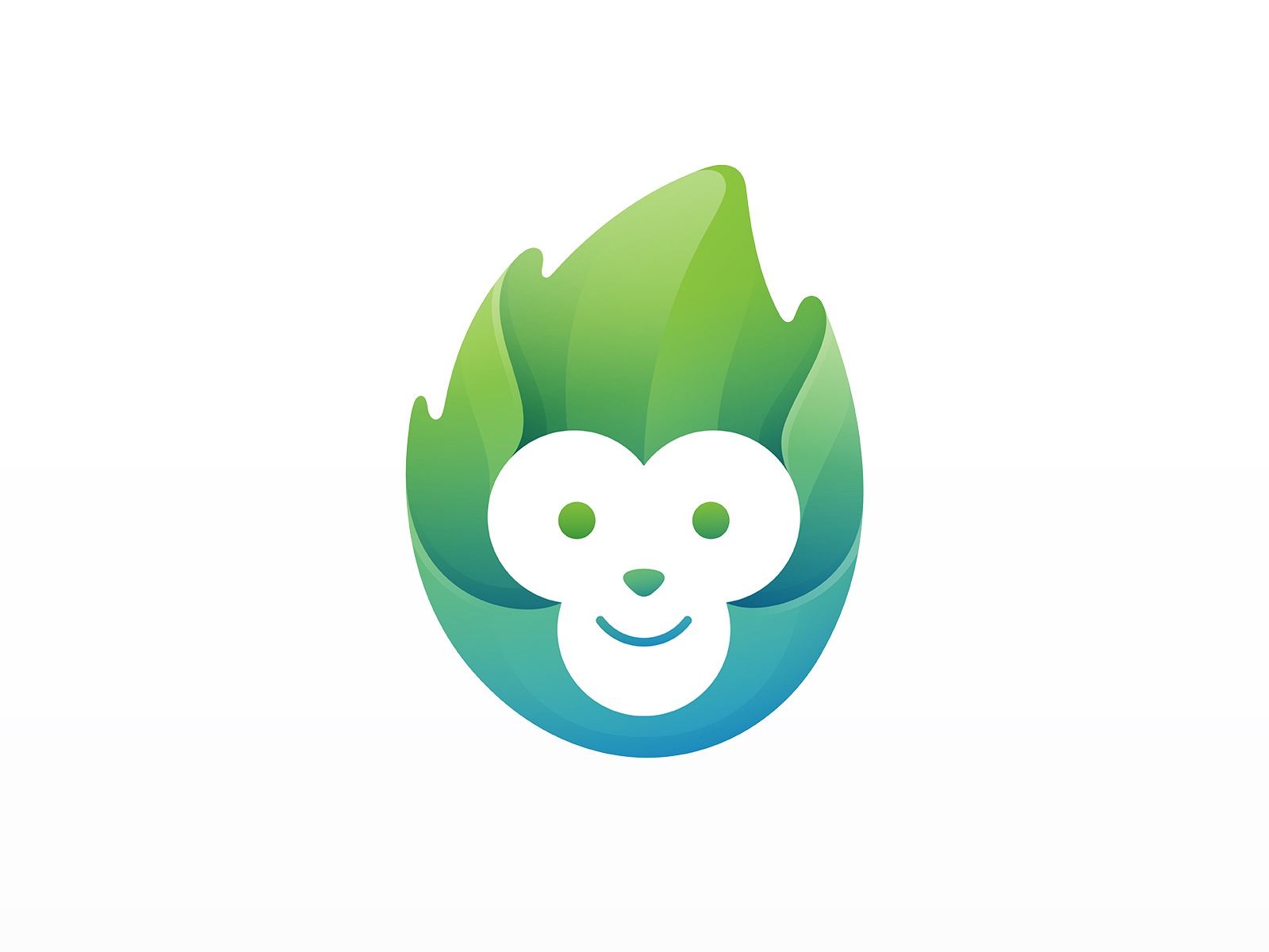 Monkey vector illustration vector graphic gradient logo colors colorfu.jpg