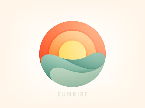 Sunrise beach sun wave illustration sunrise © yoga perdana yp.jpg