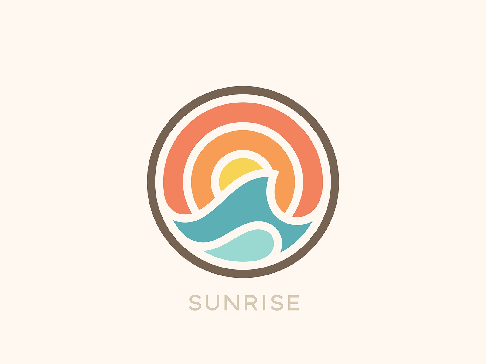 Sunrise nature water wave sea sun sunrise branding illustration.jpg