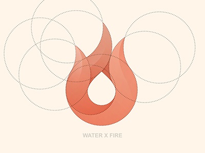Water X Fire Final Logo orange water fire construction mark logo © yog.jpg