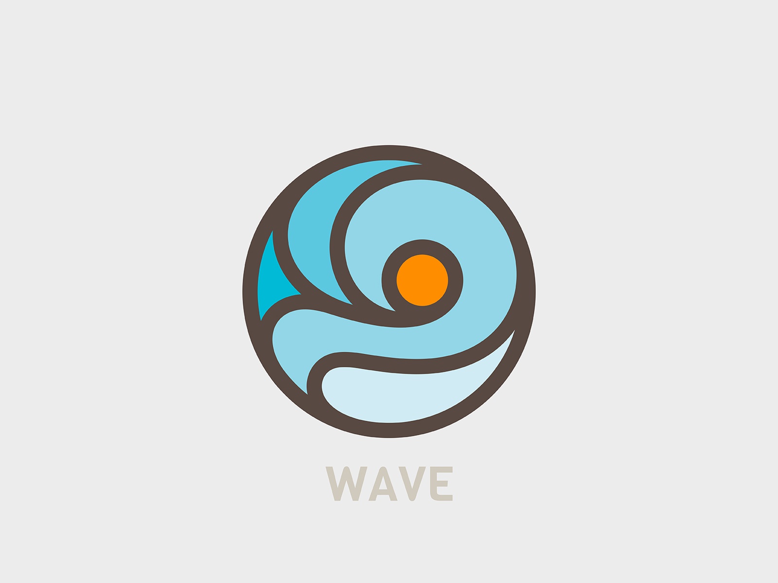 Wave sea beach sunrise sunset wave icon illustration branding logo.jpg