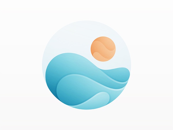 Wave sun beach wave logo © yoga perdana yp.jpg