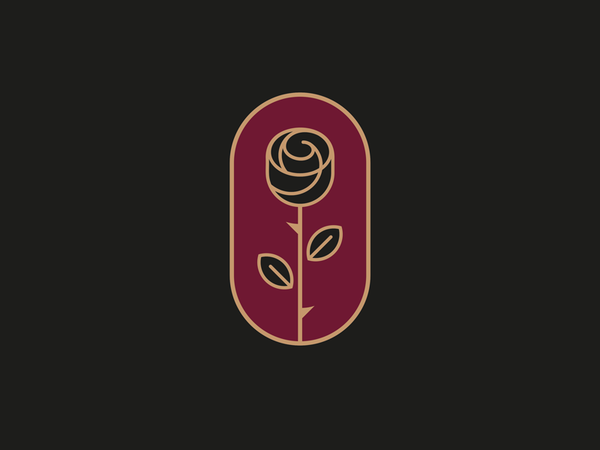 Black Rose flower illustration tattoo music rose identity vector icon.png