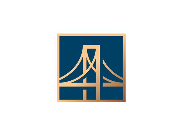 Bridge pier badge nyc pin icon gold bridge illustration logo.png