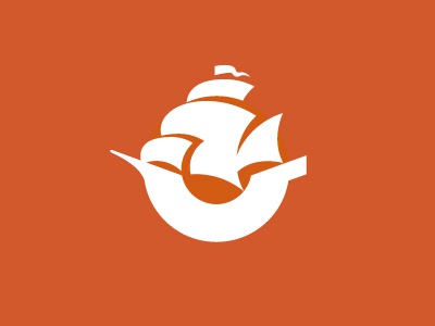 Carraca logo illustration ship boat carack orange.jpg
