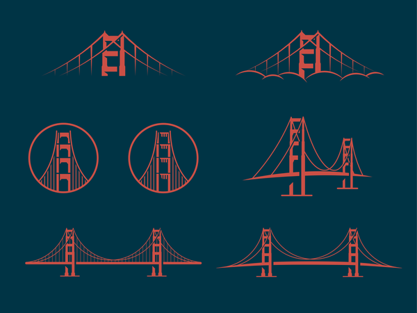 Golden Gate Bridge branding packaging illustration illustrator vector.png