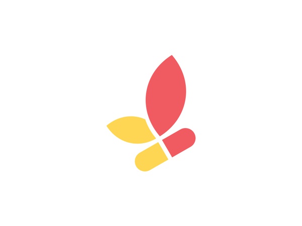 Andote Logo antidote pill pharmacy logo design butterfly simple geomet.jpg