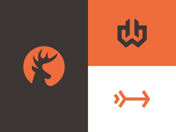 Huntwise Logo Marks symbol mark h arrow wise hunt stag deer logo.jpg