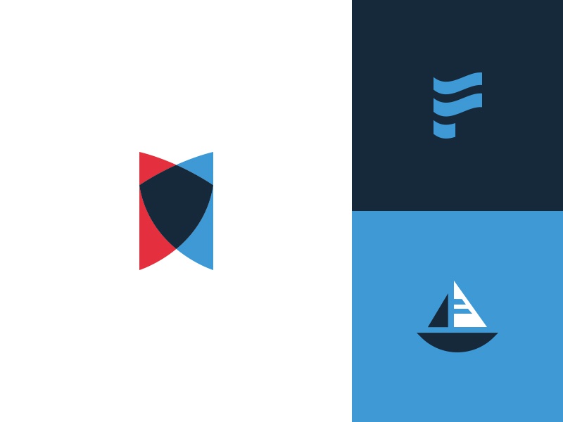 Nautical Related Logo geometric logodesign wave shield sail lake ocean.jpg
