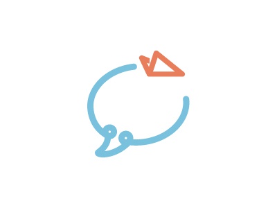 Social Flying Logo Concept flying whimsy fun social bubble.jpg