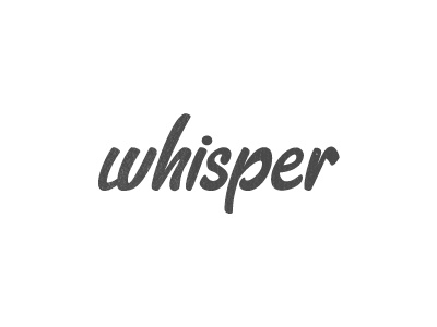 Whisper Logo logotype logo type custom.jpg