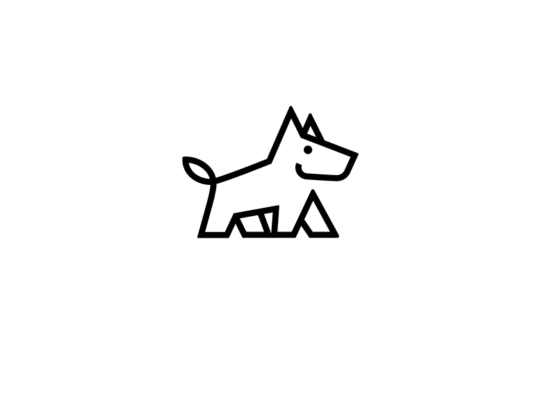 Doggy rokac kerovec roko cute line puppy dog.png