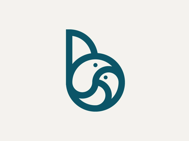 b + Birds mark line logo symbol birds b.webp