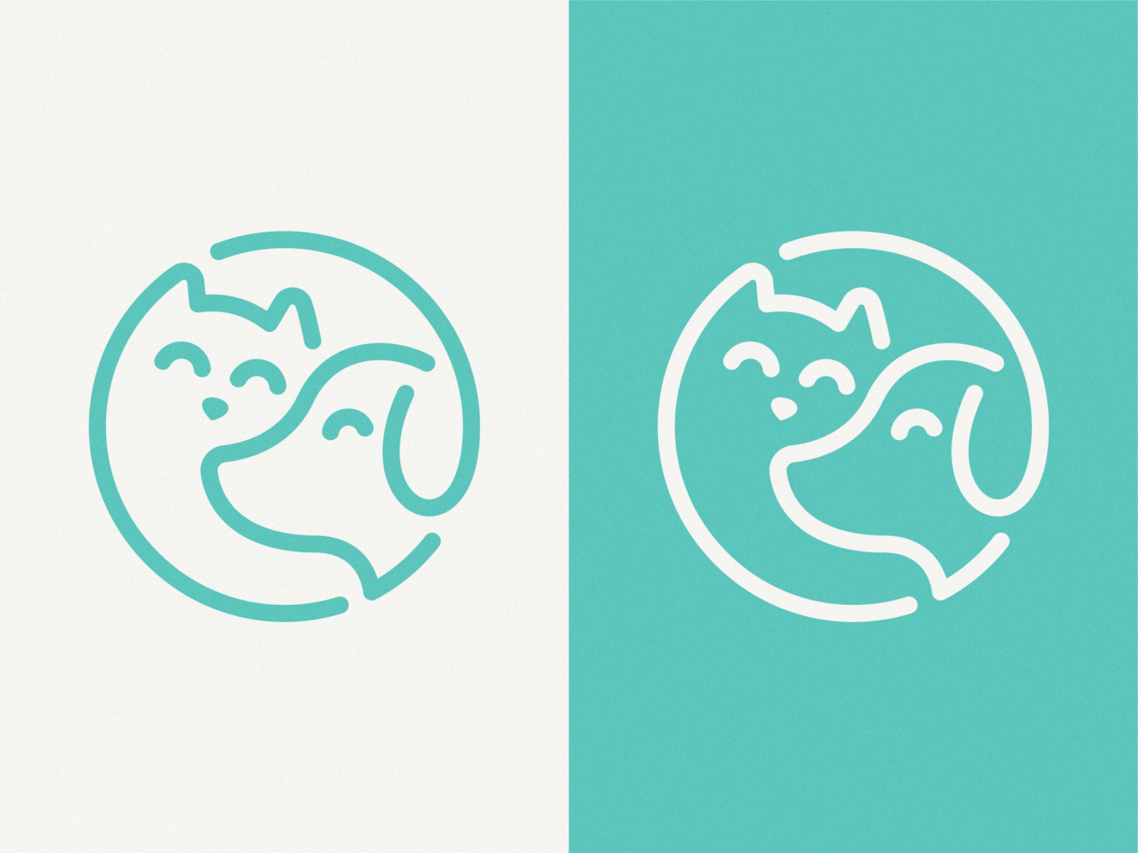 Cat  Puppy branding design illustration line mark symbol logo puppy ca.jpg