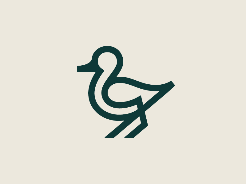 Duck line mark logo symbol duck.webp
