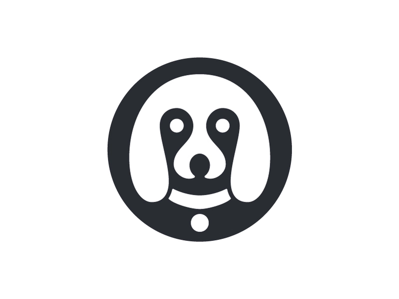 Dog negative space mark logo symbol dog.webp