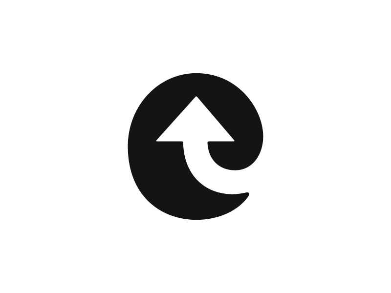 e arrow negative space arrow mark logo symbol e.webp