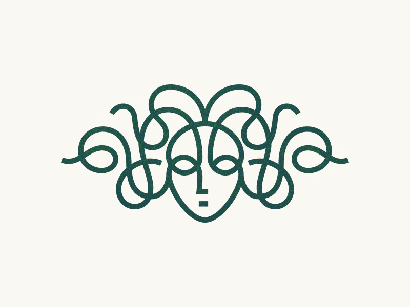 Gorgon gorgon medusa face line mark logo symbol.webp