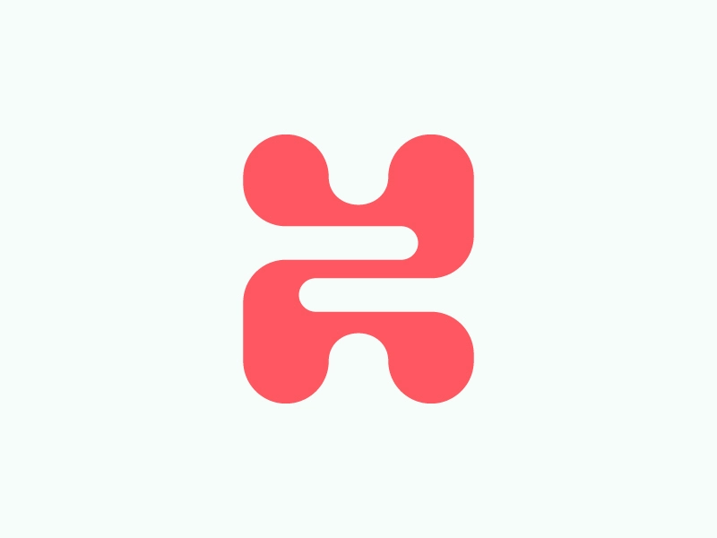 H + Hugs negative space mark logo symbol hugs h.webp