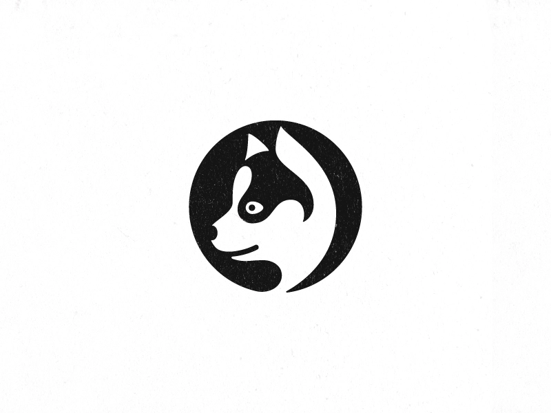 Little Husky husky dog logo mark symbol.webp