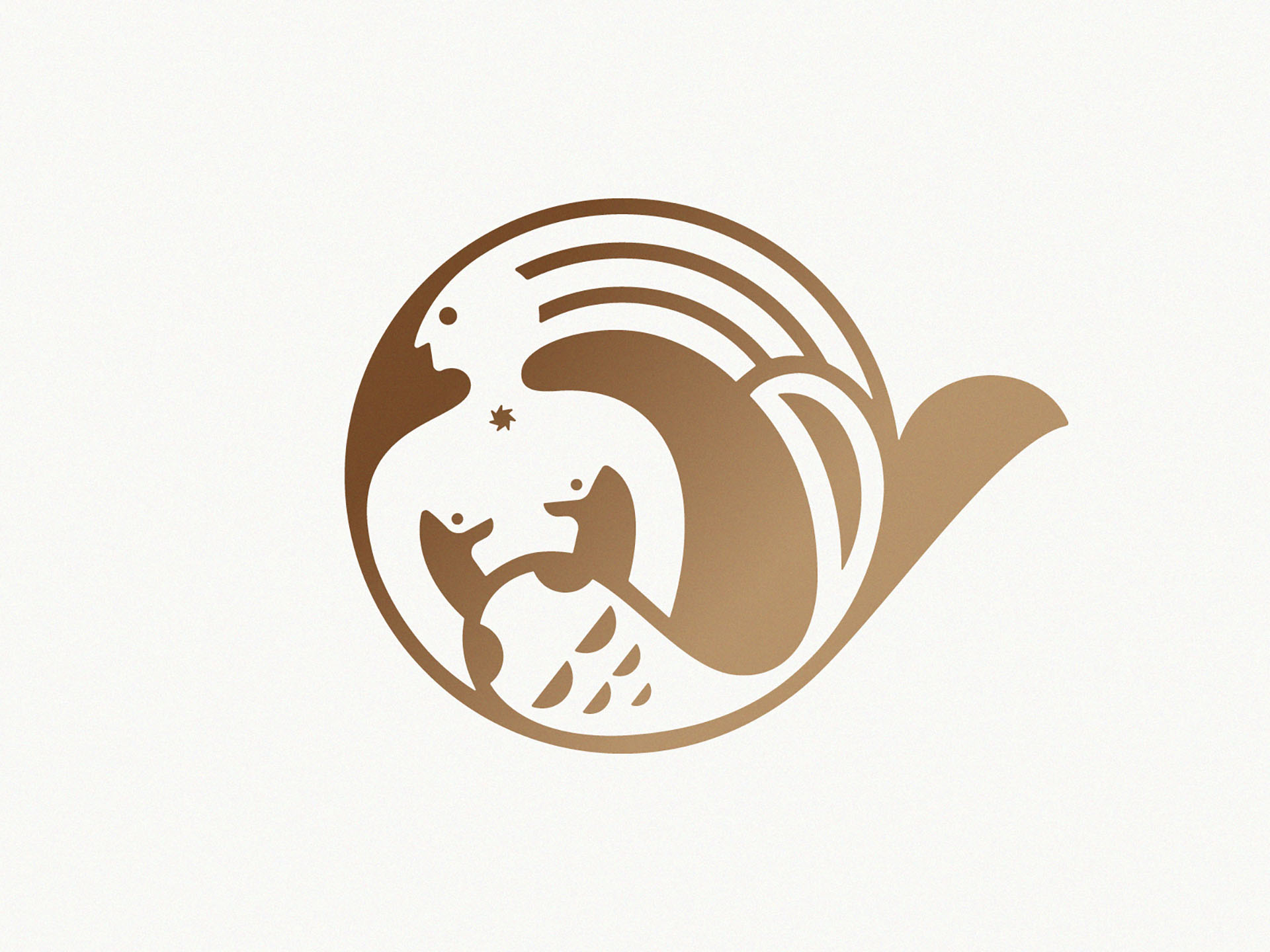 Mermaid and Goldfish branding ui vector art abstract fish wave line be.jpg