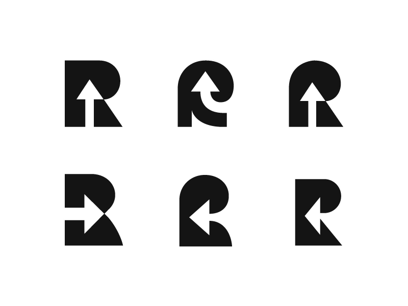 R  Arrow negative space arrow mark logo symbol r.webp