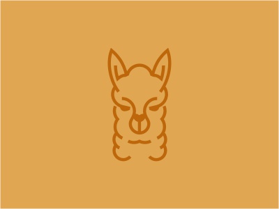 Angry Alpaca llama animal alpaca wool angry brown line monoline outdoo.jpg