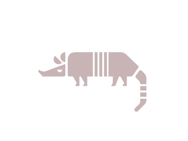 Armadillo mascot geometry gray armadillo animal logo.jpg