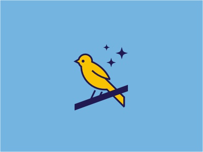 Canary branch language logo animal bird canary casual star blue yellow.jpg