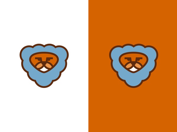 Cloud Lion orange blue soft cloud children kids lion wild cat animal l.jpg