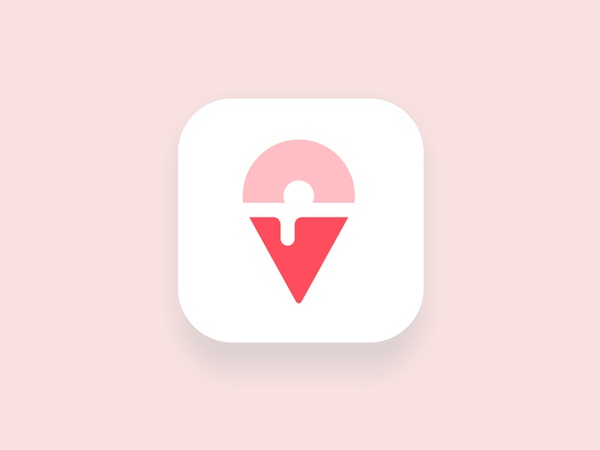 Conut pin drop donut cream ice cone engine search restaurant app icon.jpg