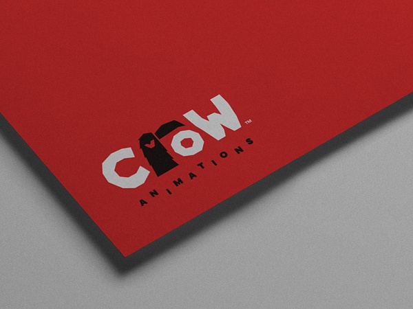 Crow Animations fusion black red logotype custom typography crow bird.jpg