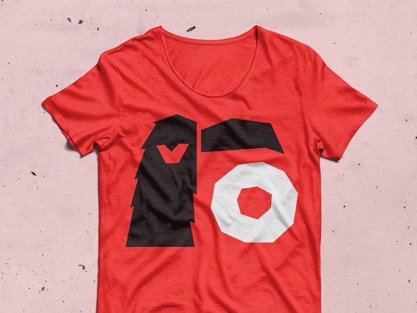 Crowtee t shirt black crow bird animal red studio animation.jpg