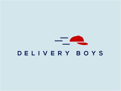 D-boys logo delivery hat speed line blue red cap boy service fast.jpg