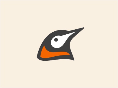 Da Peng logo animal bird penguin gray orange royal cold.jpg