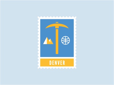 Denver Nuggets nba logo stamp sports basketball ball gold pick peak nu.jpg