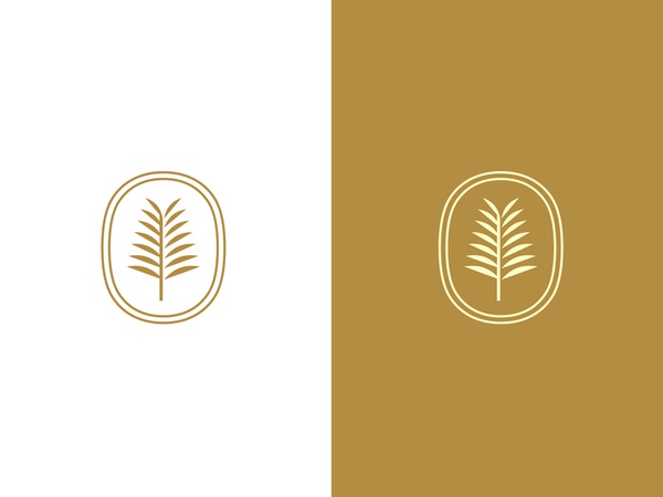 Fern gold shadow enclosure leaf nature plant fern stamp seal design in.jpg