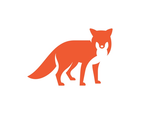 FoxRabbit wise smart negative orange forest rabbit fox wild animal log.jpg