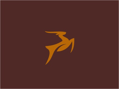 Gazelle impala antelope logo animal wild gazelle gold brown jump leap.jpg