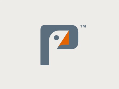 Goose turn logo animal bird software tech initials gray orange negativ.jpg