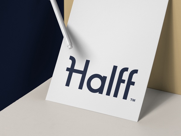 Halff Logotype banking bank app financial finance custom typography lo.jpg