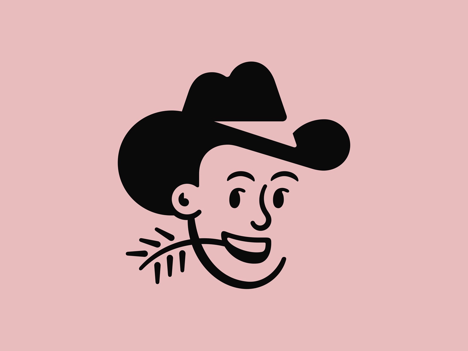 Harvey stalk wheat grain guy human smile straw cowboy hat mascot logo.jpg