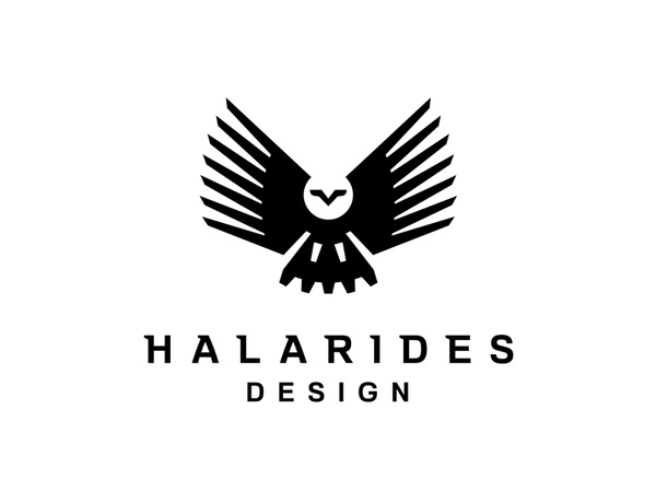 HD black negative blade gear 3d tech hoot owl bird animal logo.jpg