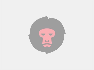 Macaque logo animal wild monkey head pink gray macaque spa heat wellne.jpg