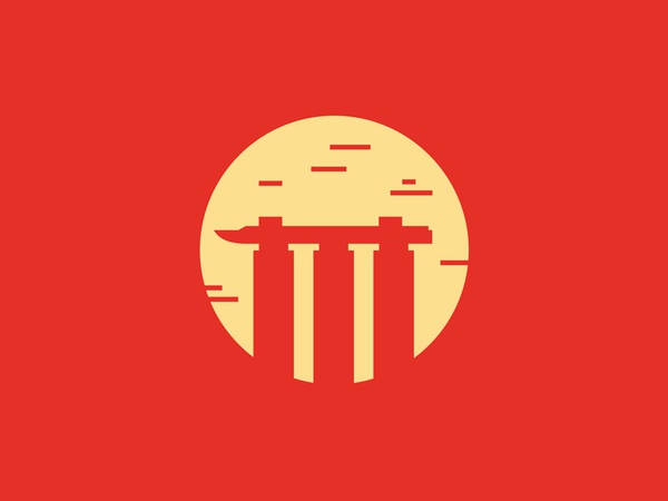 Marine Bay Sands boat sun red singapore destination tourism building s.jpg