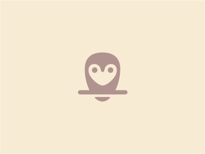 Night Owl logo owl animal wild bird night branch brown beige eyes hear.jpg