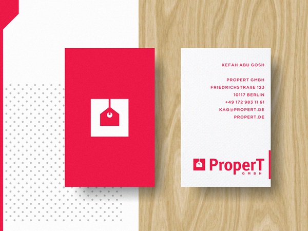 P-Cards business card wood red agency estate real tag house print logo.jpg