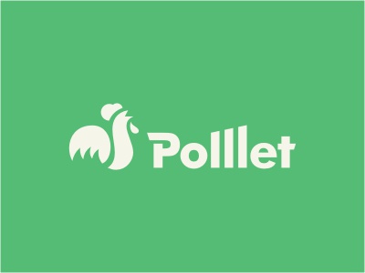 Polllet green cut web logo social network online animal bird rooster p.jpg